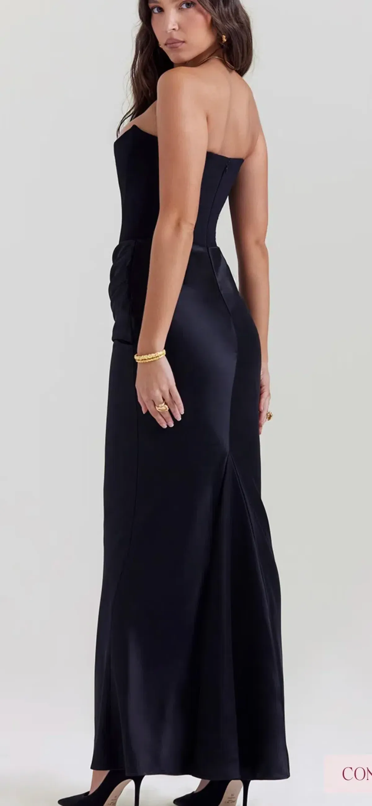 House of CB Persephone Black Strapless Corset Dress Size Medium (Fits Small, Aus size 8) - Image 4