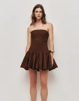 Vacation Mini Dress in Chocolate  for rent on The Volte - image 1