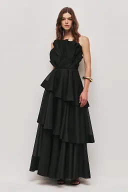 Aje Selestia Maxi Gown in Black Size 10 for rent on The Volte - image 1