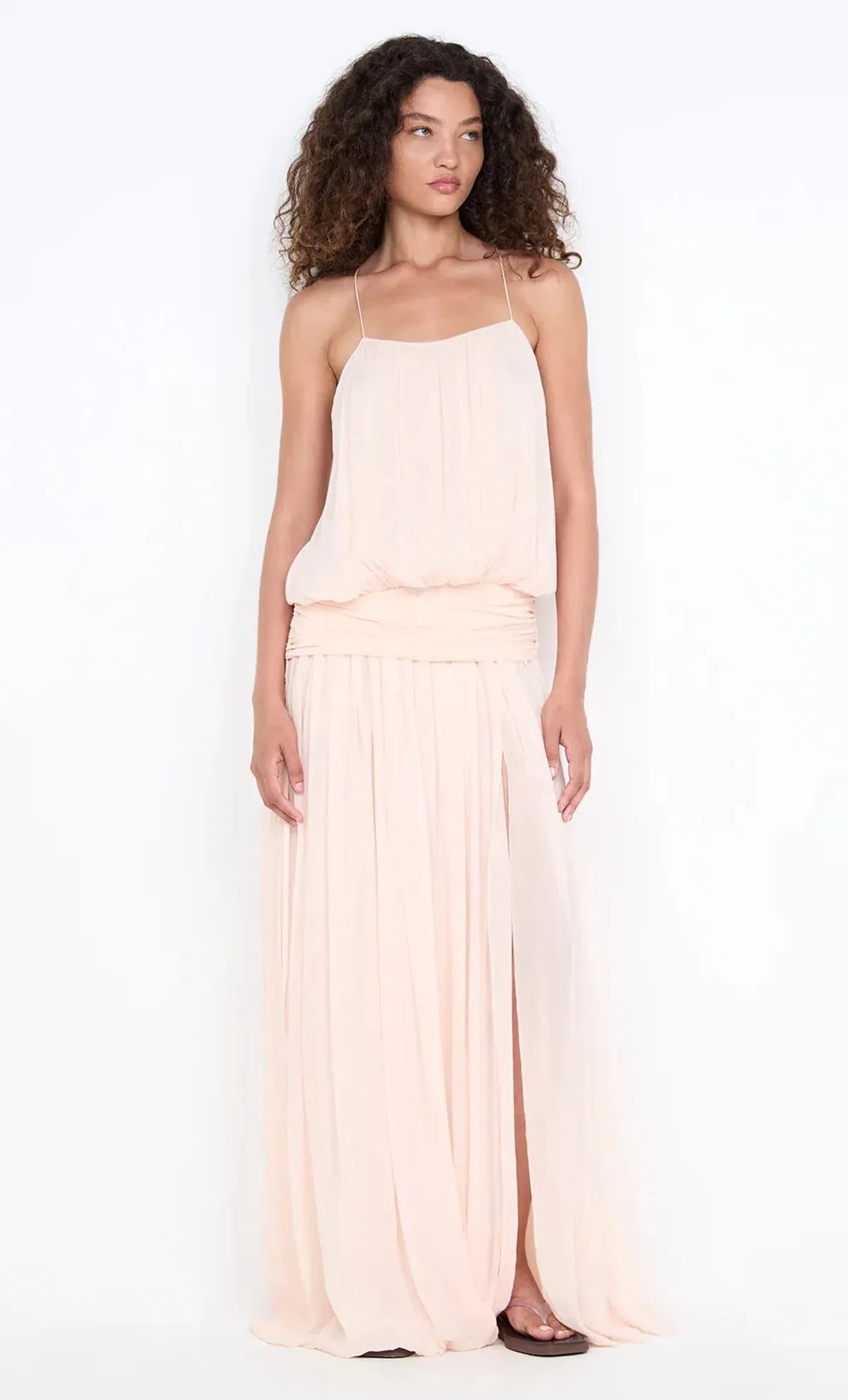 CAMILLE BLOUSON DRESS- PEACH | size 6 - Image 1