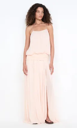 CAMILLE BLOUSON DRESS- PEACH | size 6 for rent on The Volte - image 1