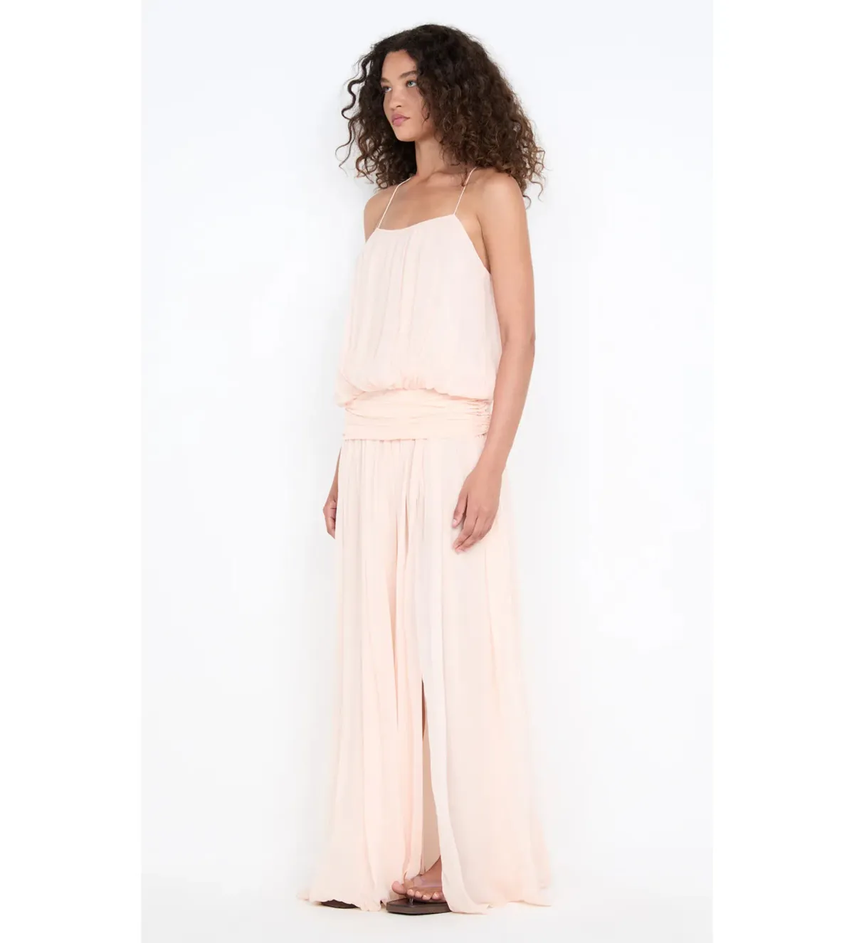 Bec & Bridge Camille Blouson Dress in Peach Size 6 - Image 3