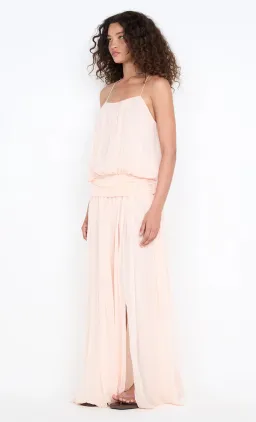 CAMILLE BLOUSON DRESS- PEACH | size 6 for rent on The Volte - image 2