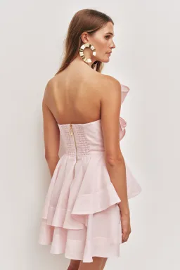 Aje Selestia Mini Dress in Ash Pink Size 10 for rent on The Volte - image 3