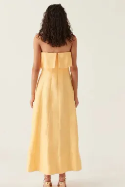 Aje Shallows Strapless Gown in Marigold Yellow Size 6 for rent on The Volte - image 3