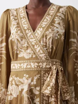 Zimmermann Anneke wrap midi dress size 4 / aus 16 for rent on The Volte - image 4