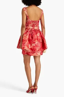 Zimmermann High Tide Mini Dress in Pink Ikat Floral Size 1 / AU 10 for rent on The Volte - image 2