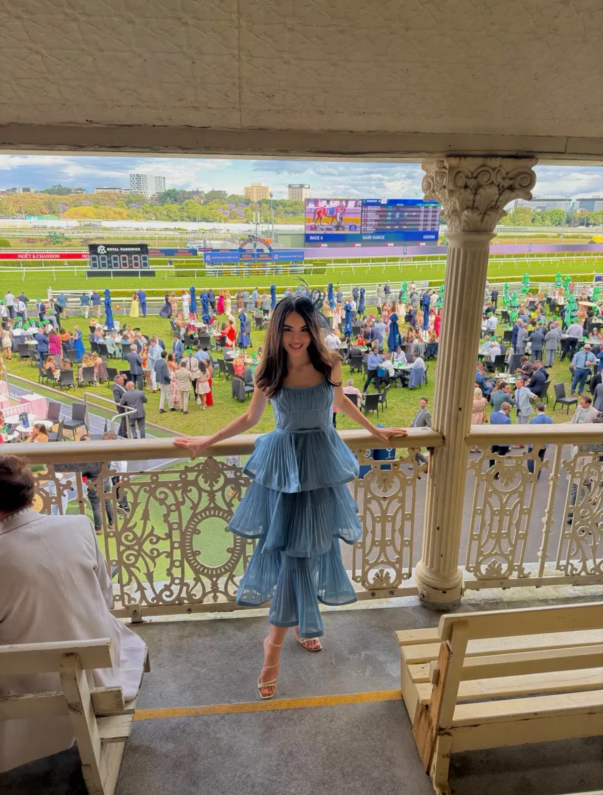 Zimmerman Pleated Tiered Midi Dress Blue Size 0 / AU8 - Image 1