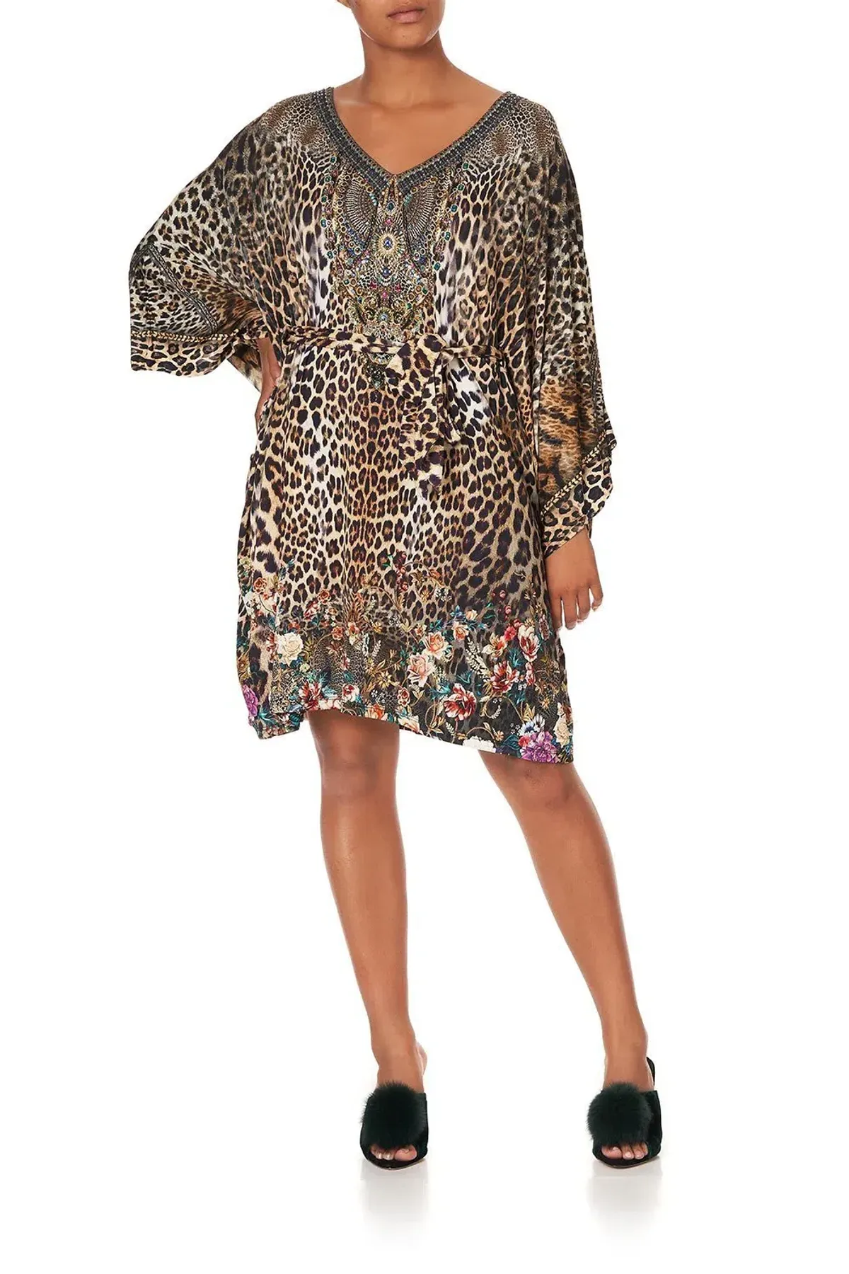 Camilla V Neck Jersey Short Kaftan With Tie Call Of The Cathedral size OS - Image 4
