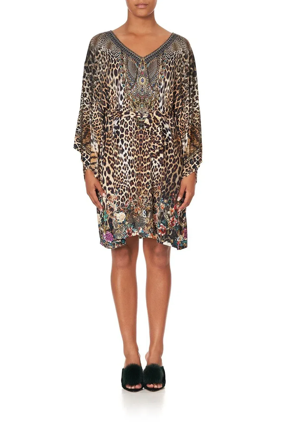 Camilla V Neck Jersey Short Kaftan With Tie Call Of The Cathedral size OS - Image 5