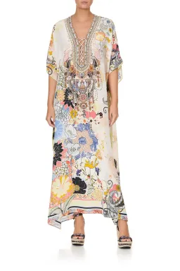 Camilla Lace Up Kaftan Britain Bouquet OS for rent on The Volte - image 1