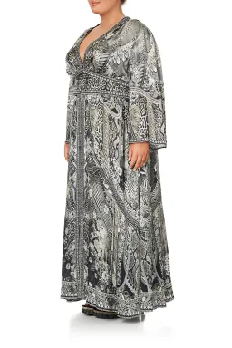 Camilla Kimono Sleeve Dress With Shirring Detail One Tribe size 3XL for rent on The Volte - image 4