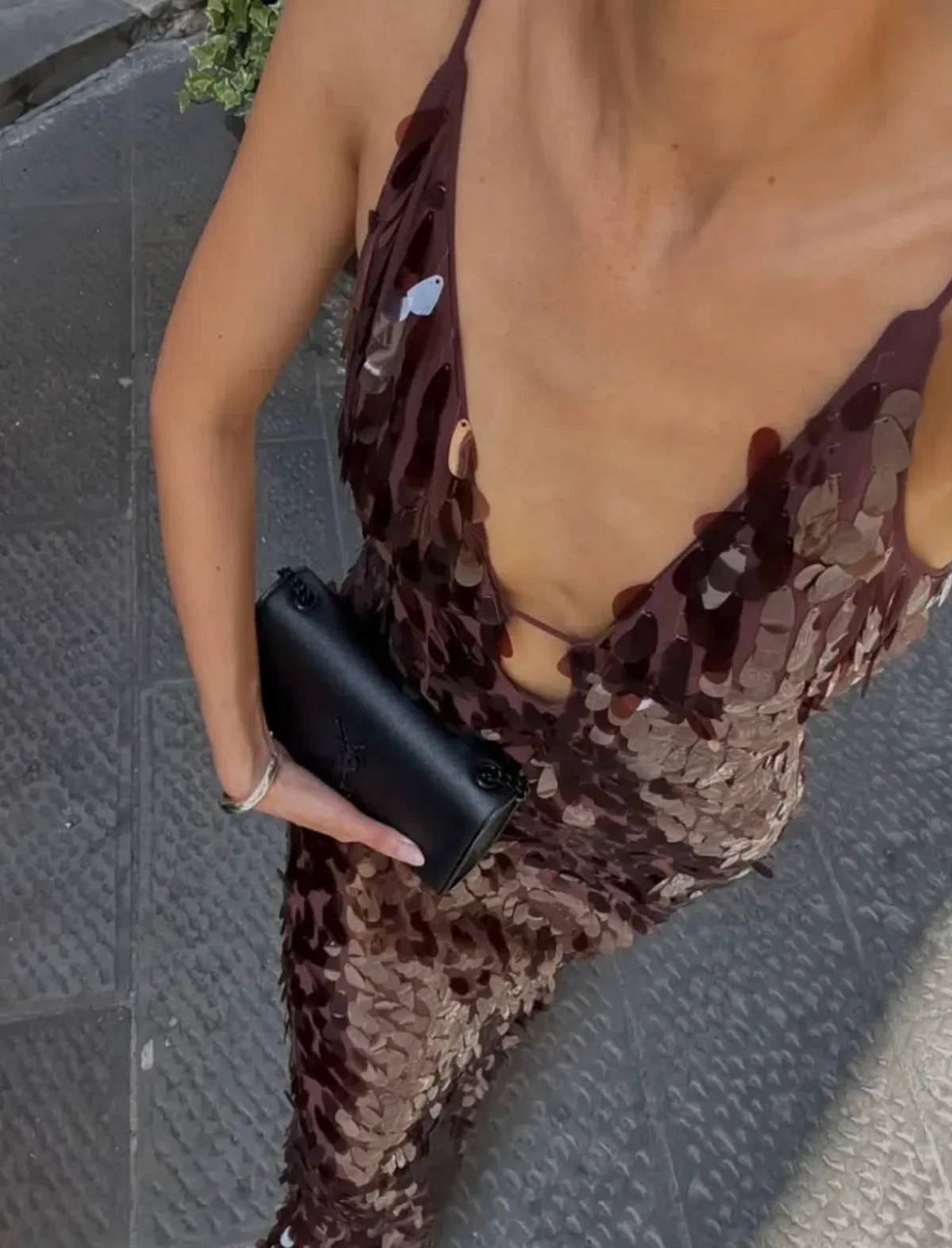 MISHA THE SAPPHIRE SEQUIN MAXI DRESS FIG in XS / AU 6 - Image 4