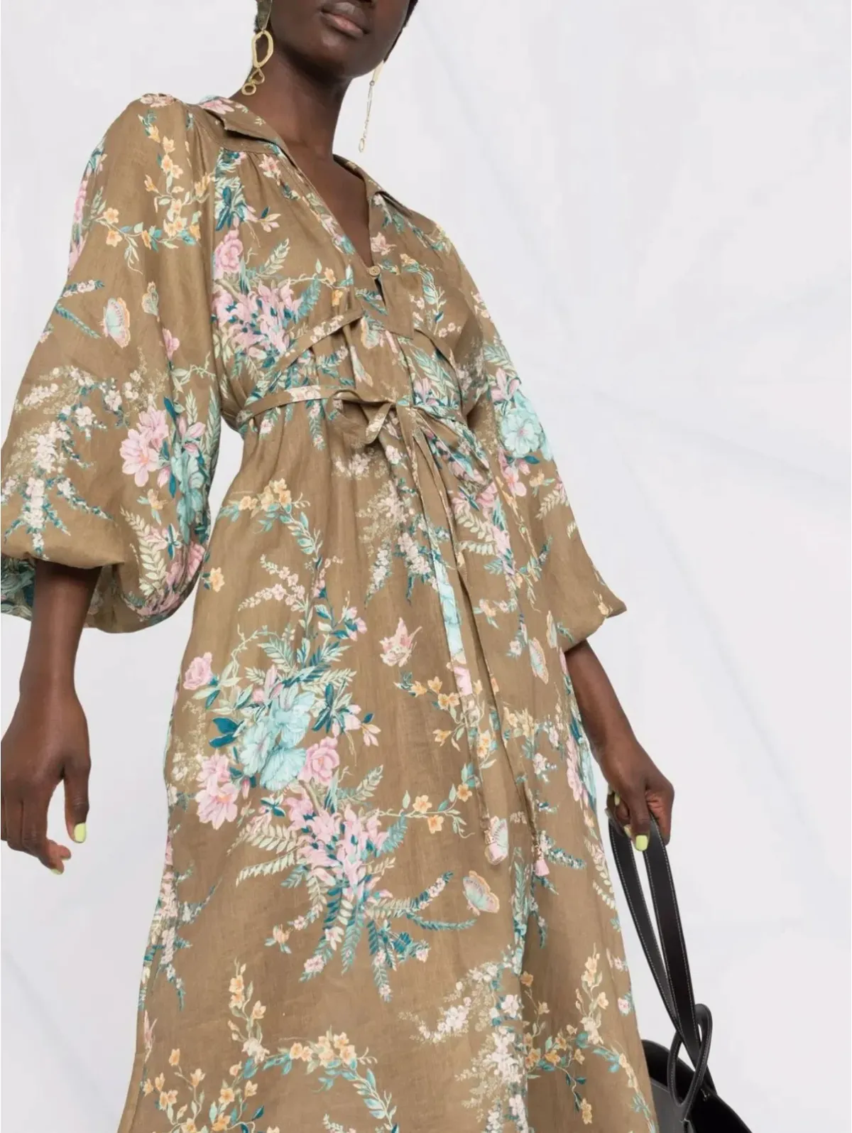 Zimmermann CASSIA WRAP TIE MIDI DRESS size 4 / AU16 - Image 3