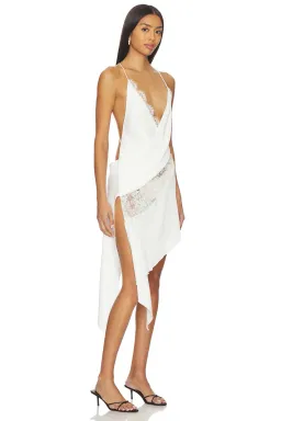 Bikini Wrap Asymmetric Dress in White in size 8UK for rent on The Volte - image 4