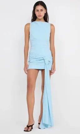 Bec & Bridge Domenic Asym Mini Dress Skye Blue Size 8 for rent on The Volte - image 1