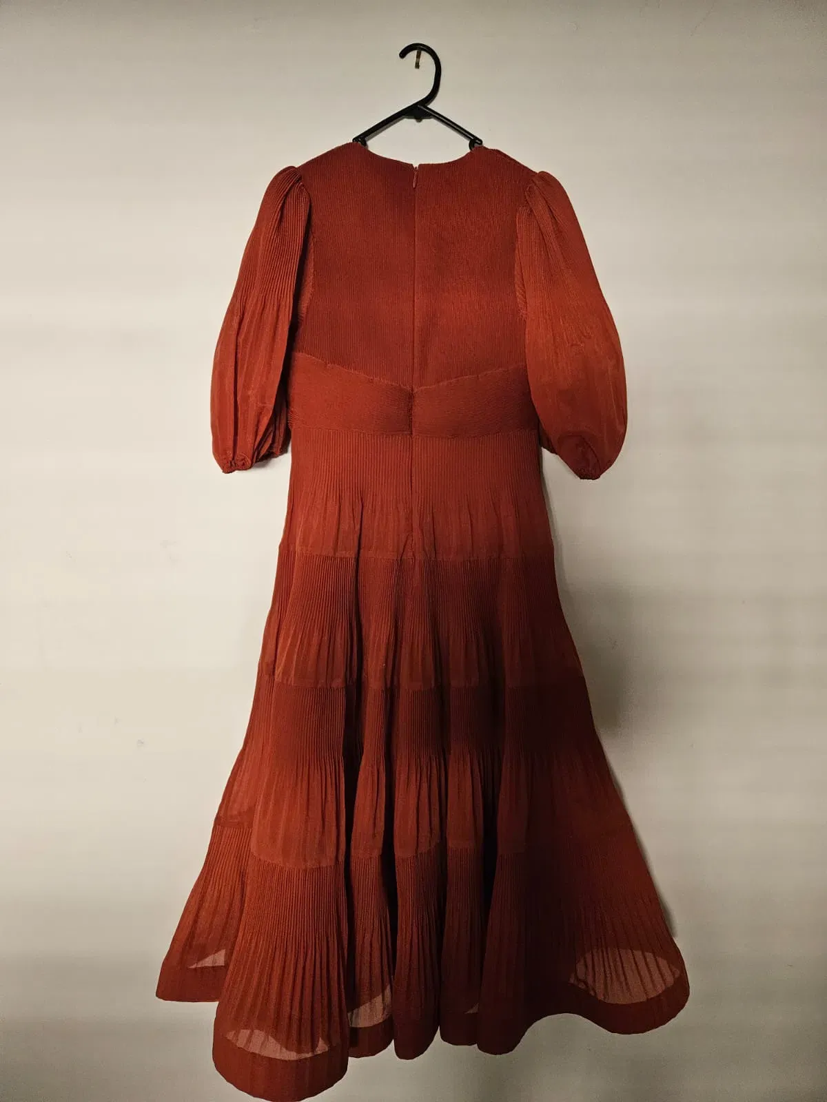 Zimmermann Tiered plissé-taffeta midi dress - Image 2