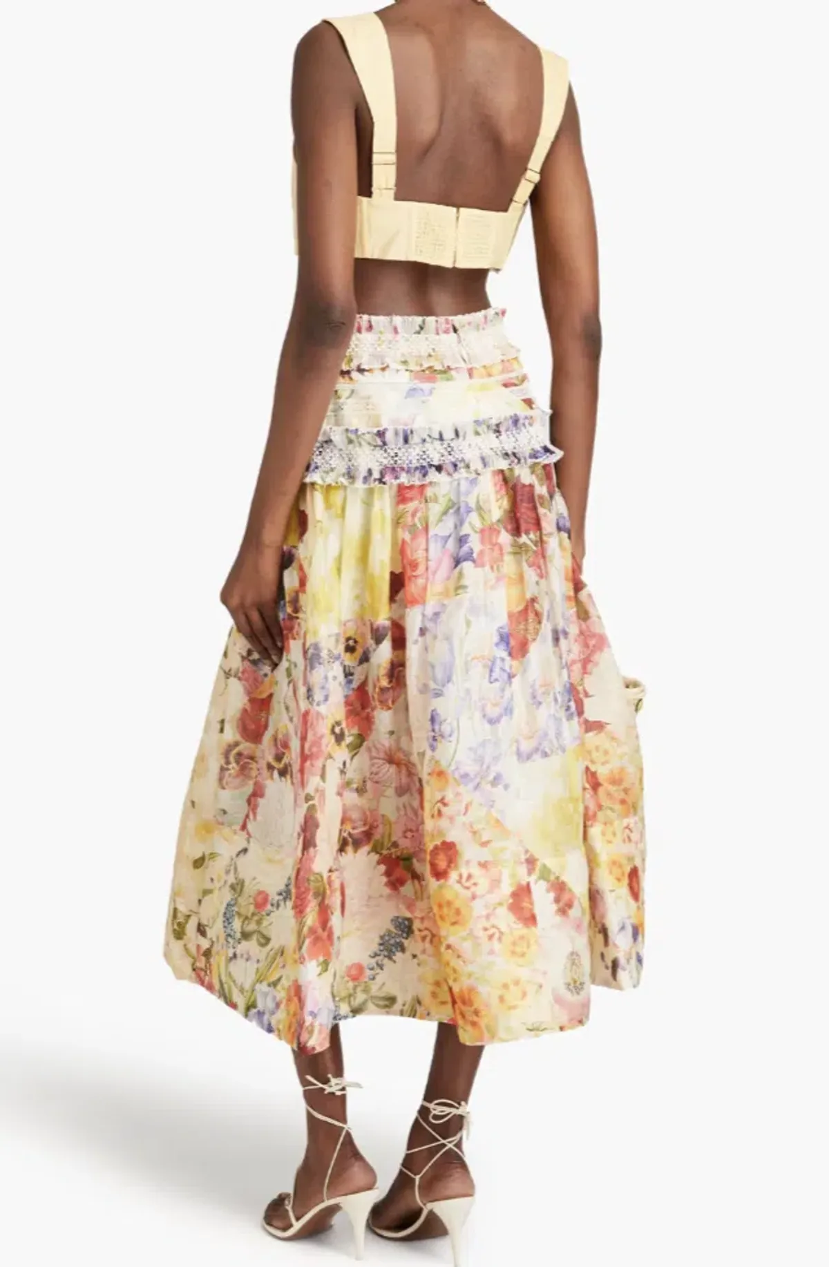 Zimmerman Floral Wonderland Midi Skirt - Size 10 - Image 2