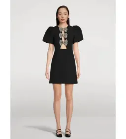 Rebecca Vallance Yvonne Bow Mini Dress Black Size 10 for rent on The Volte - image 3