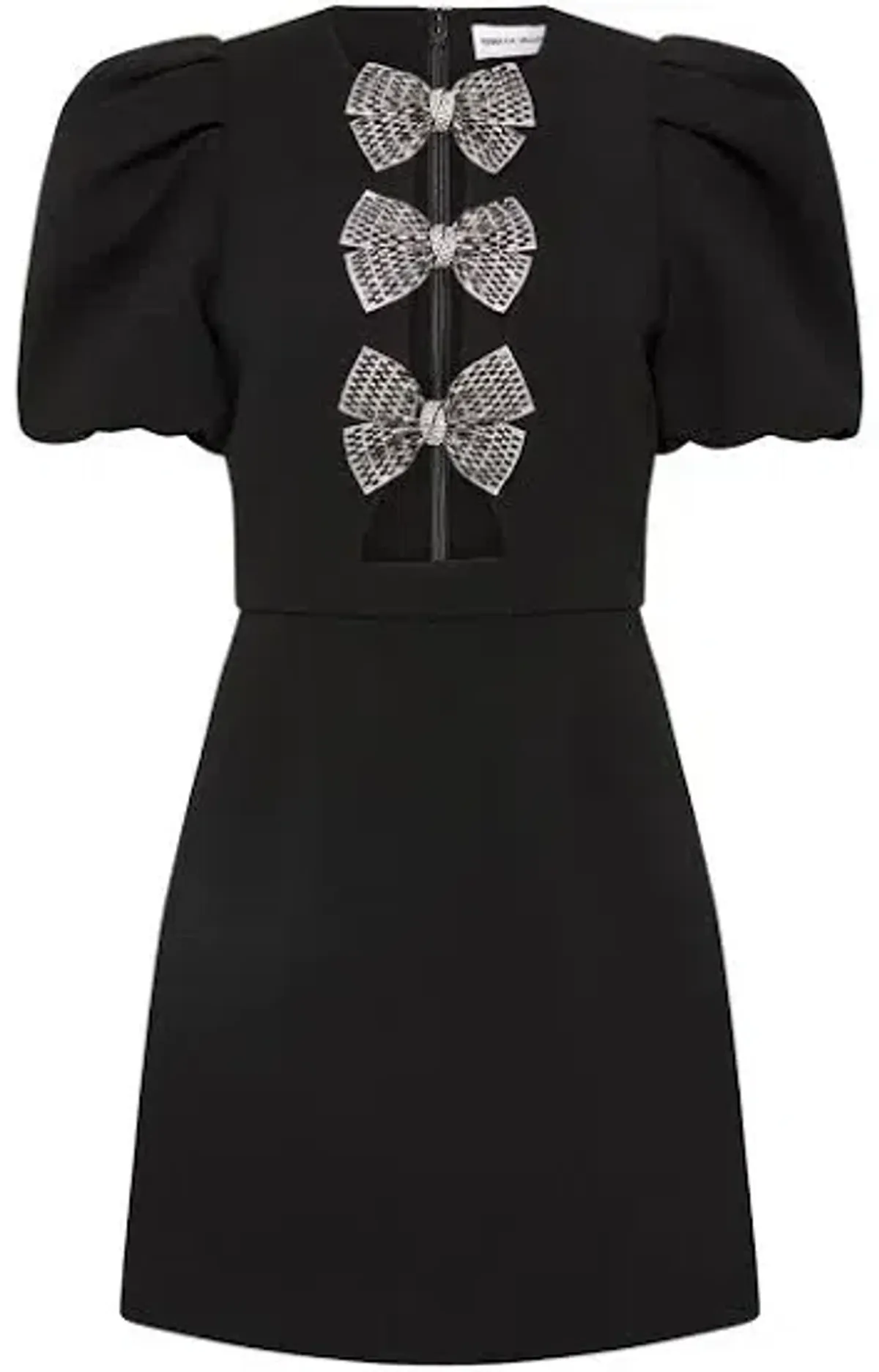 Rebecca Vallance Yvonne Bow Mini Dress Black Size 10 - Image 2