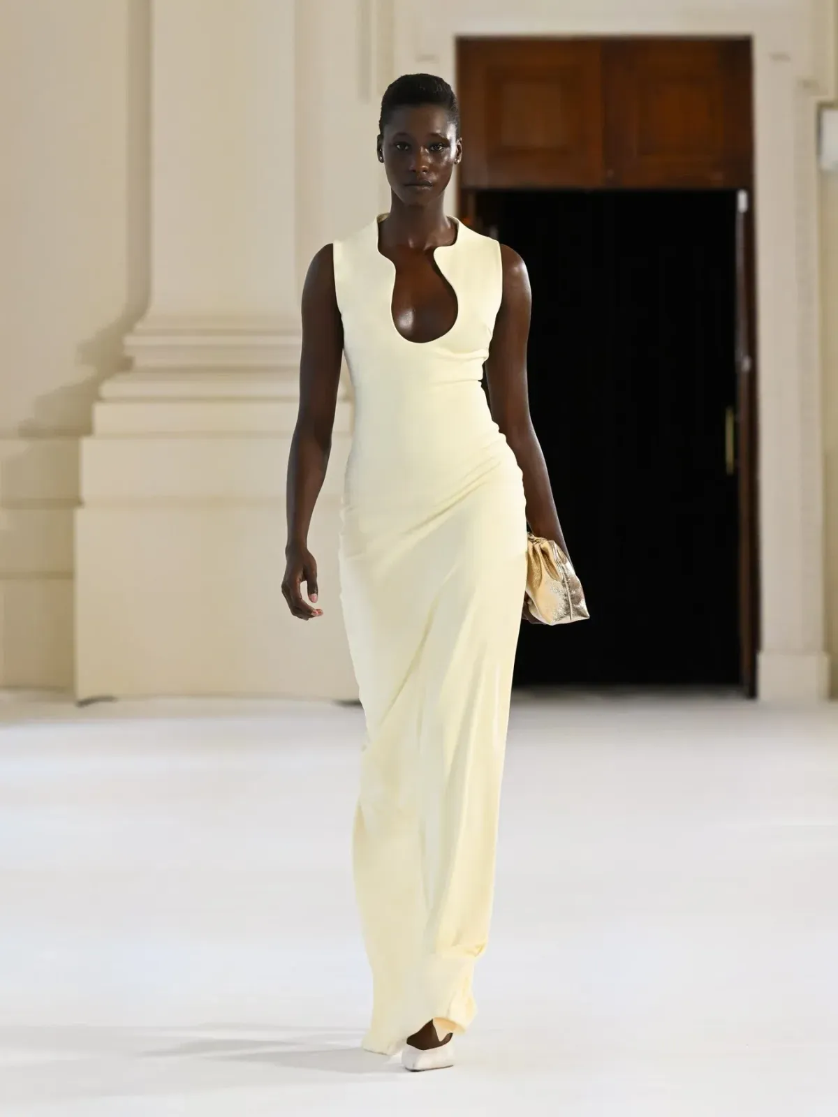 Effie Kats Bloom Gown - Lemon Size L - Image 1