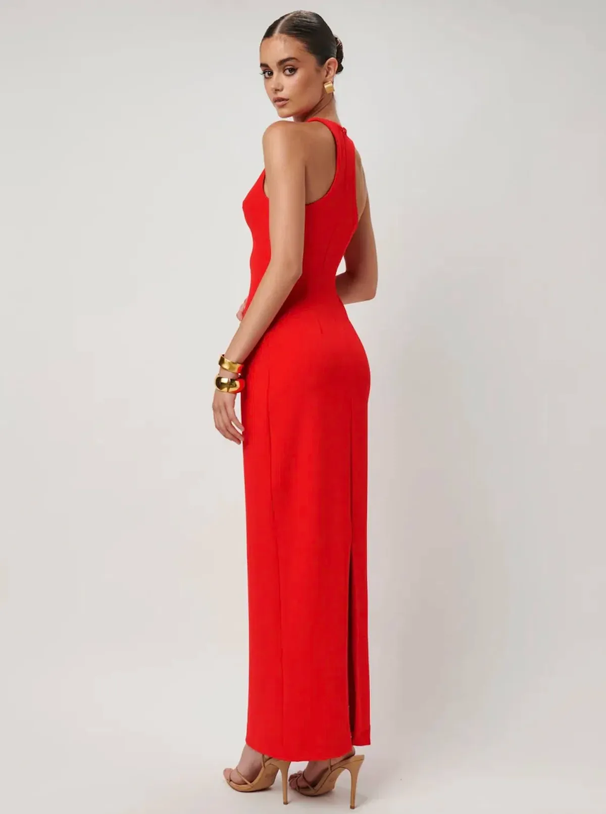 Effie Kats Eiza Gown in Cherry Red S - Image 3