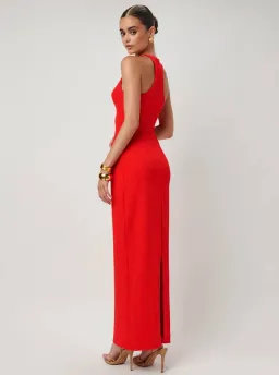 Effie Kats Eiza Gown in Cherry Red S for rent on The Volte - image 3