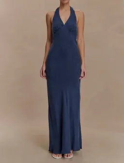 Louisiana Halter Maxi Dress in Navy Size Small for rent on The Volte - image 1