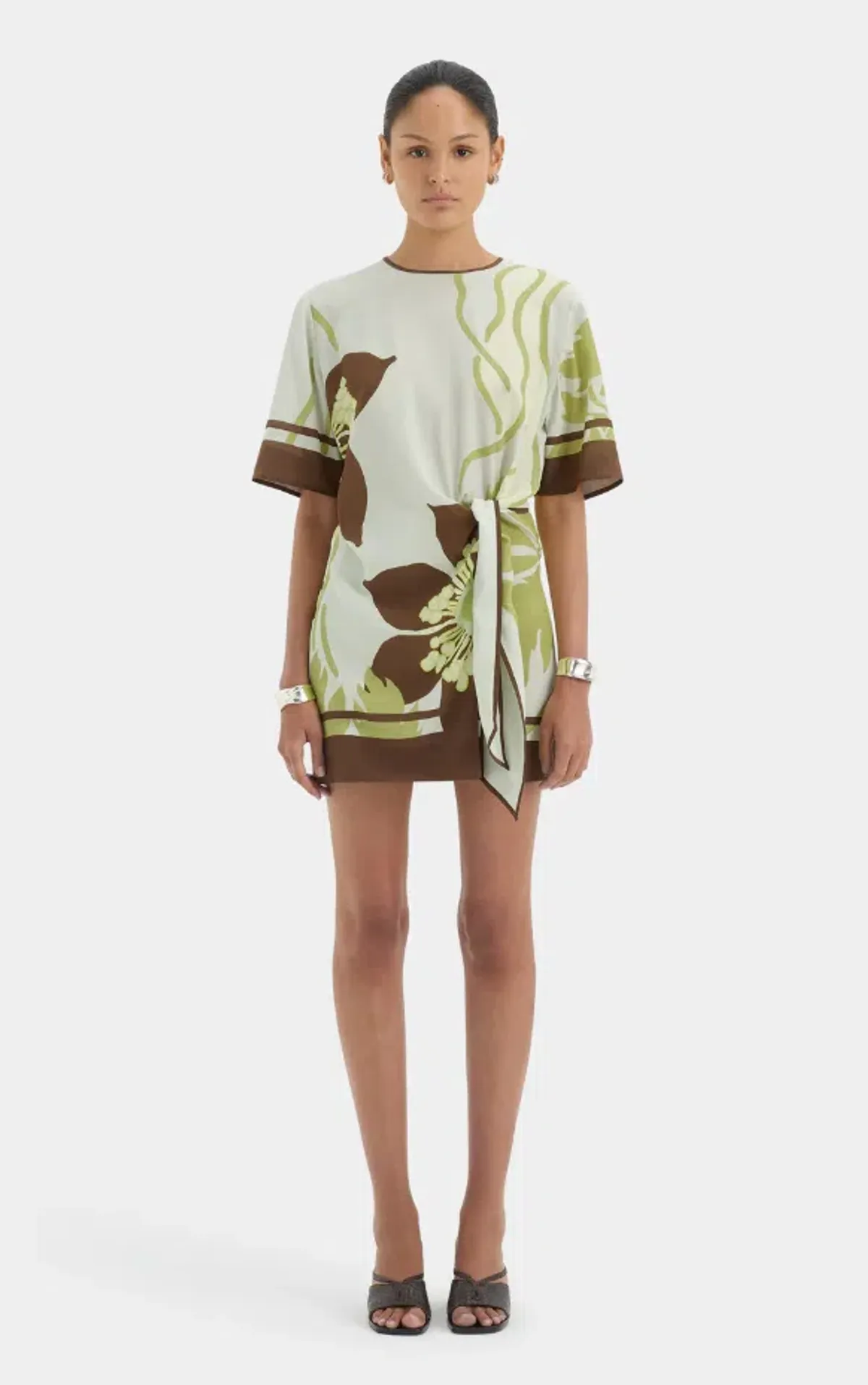 Sir the Label Amaia Mini Dress Floral Vine Size 4 - Image 1