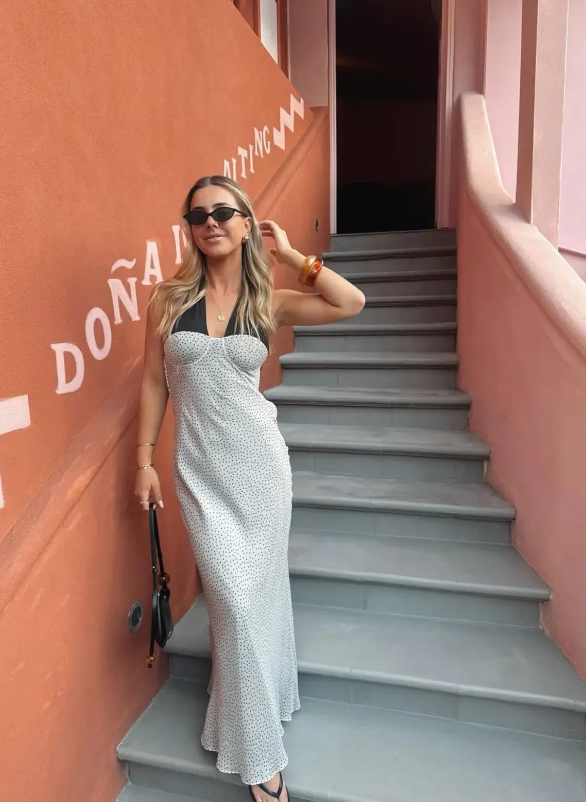 SIR the label Lisander Halter Dress Polka Dot Size 1 - Image 3