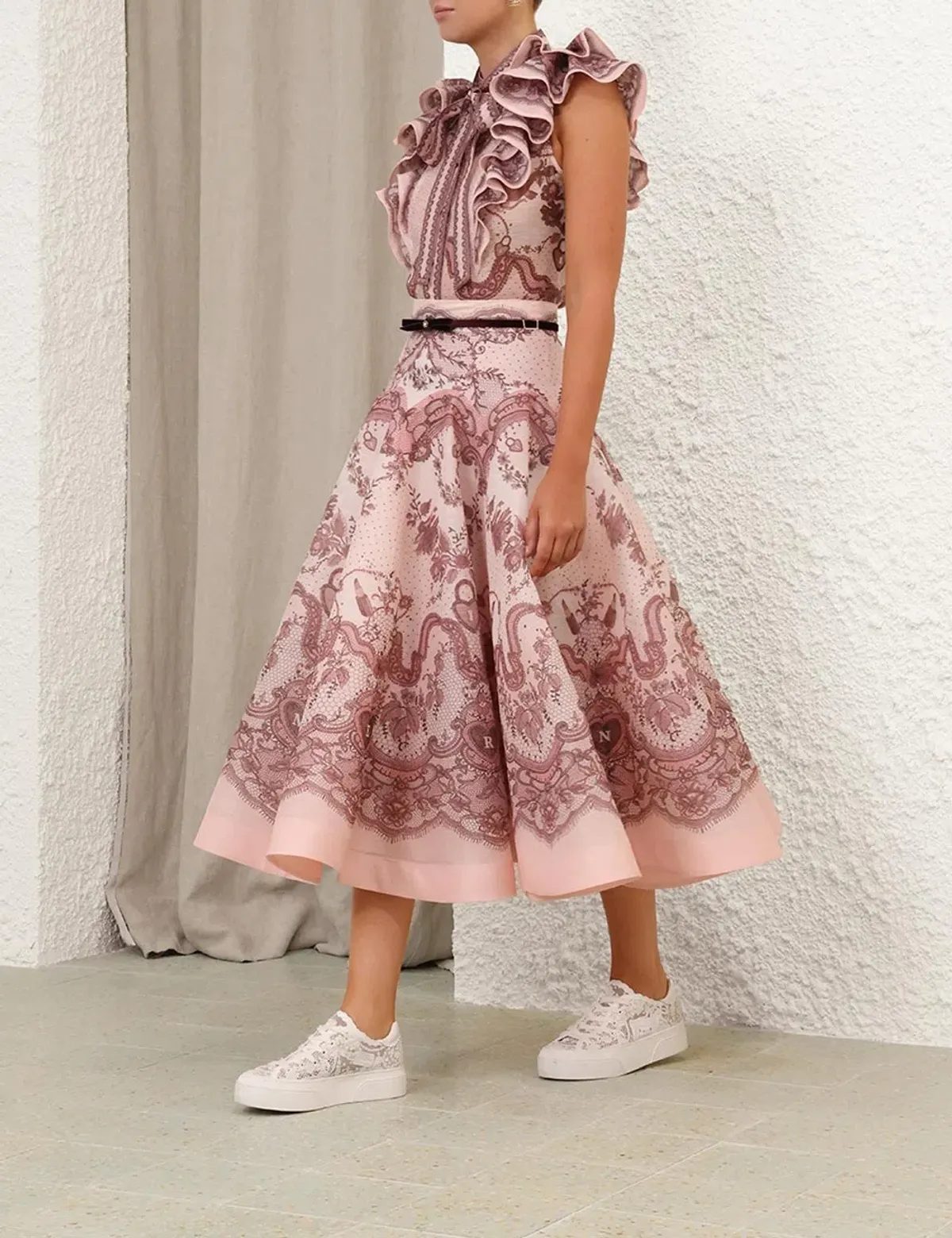 Zimmermann Crush Frilled blouse and midi skirt size 2  - Image 2