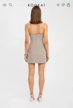 Kookai Mini Alto Dress - Tan for rent on The Volte - image 4