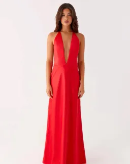 Pepper Mayo maxi red dress size 10 for rent on The Volte - image 2