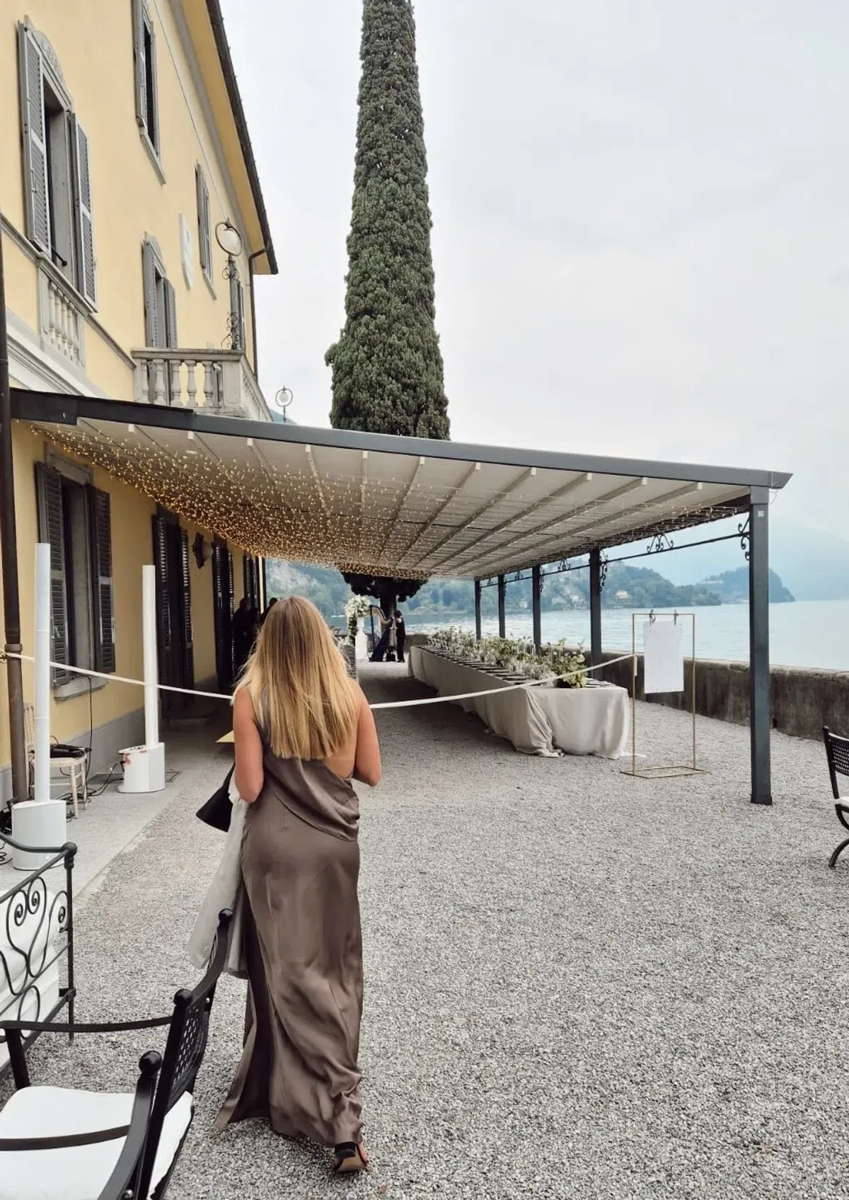 MISHA Constantina Satin Gown in Iron Grey, Size M / 10 - Image 2