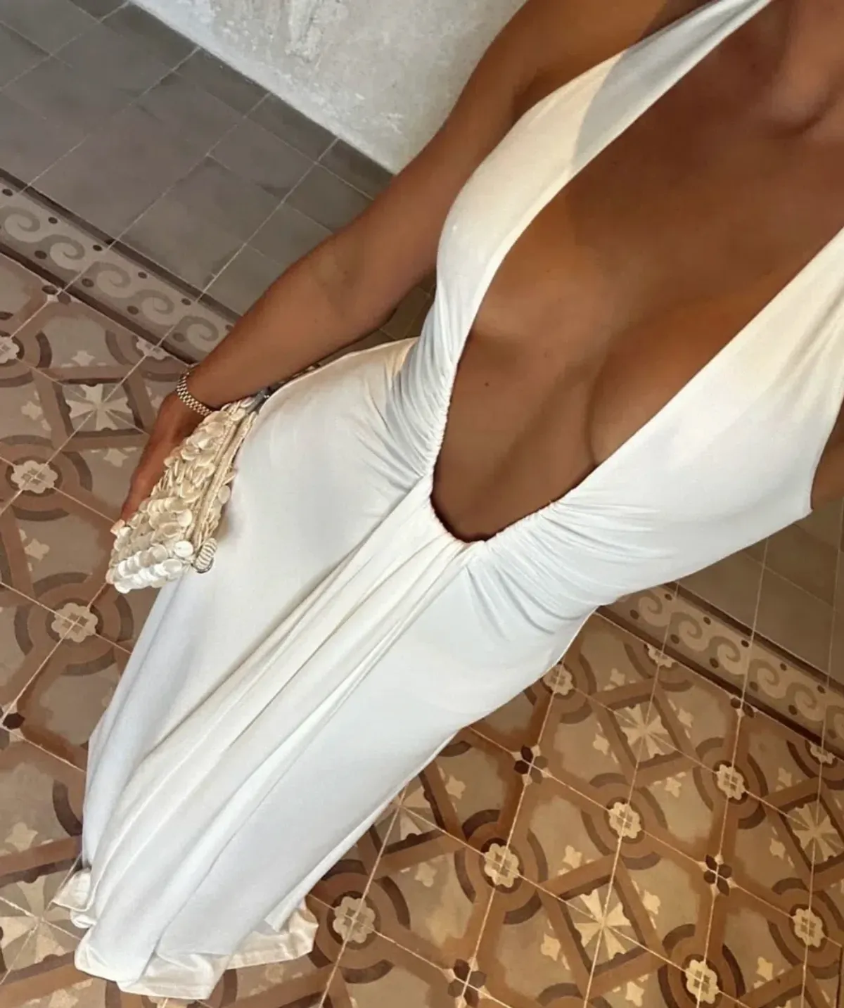 MISHA Jennifer Cupro Maxi Cedar Brown Size 10 - Image 4