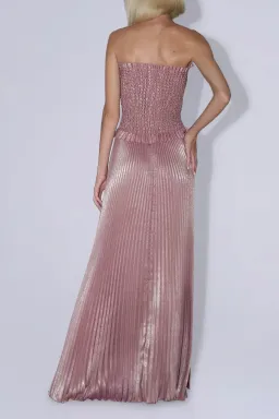 Maya Gown / Rose Quartz Shimmer / Size 10 for rent on The Volte - image 3