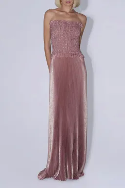 Maya Gown / Rose Quartz Shimmer / Size 10 for rent on The Volte - image 1