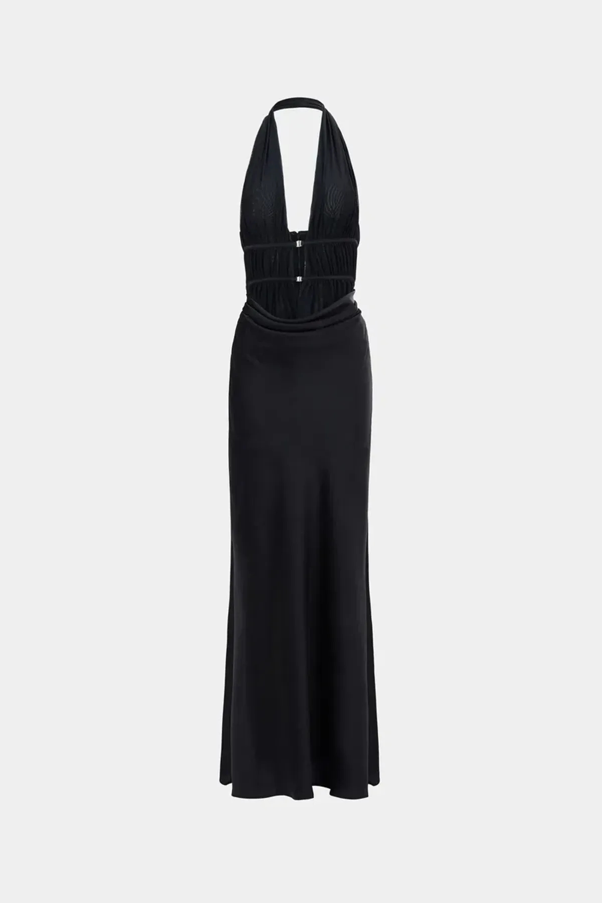 MISHA CELINE SATIN MAXI DRESS size M - Image 4