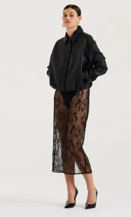 Henne Charlotte Midi Skirt Black Size 10 for rent on The Volte - image 1