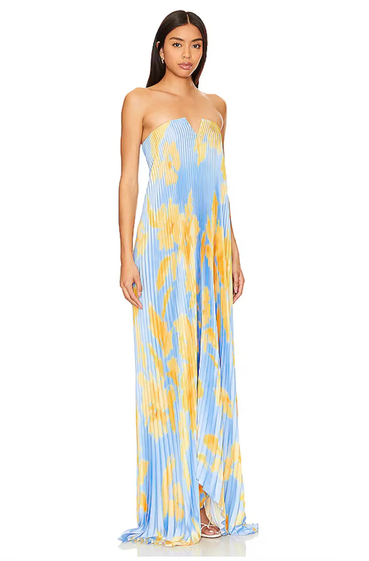 L'IDÉE BLACK TIE JARDIN MAXI DRESS BLUE SIZE 10 - Image 3