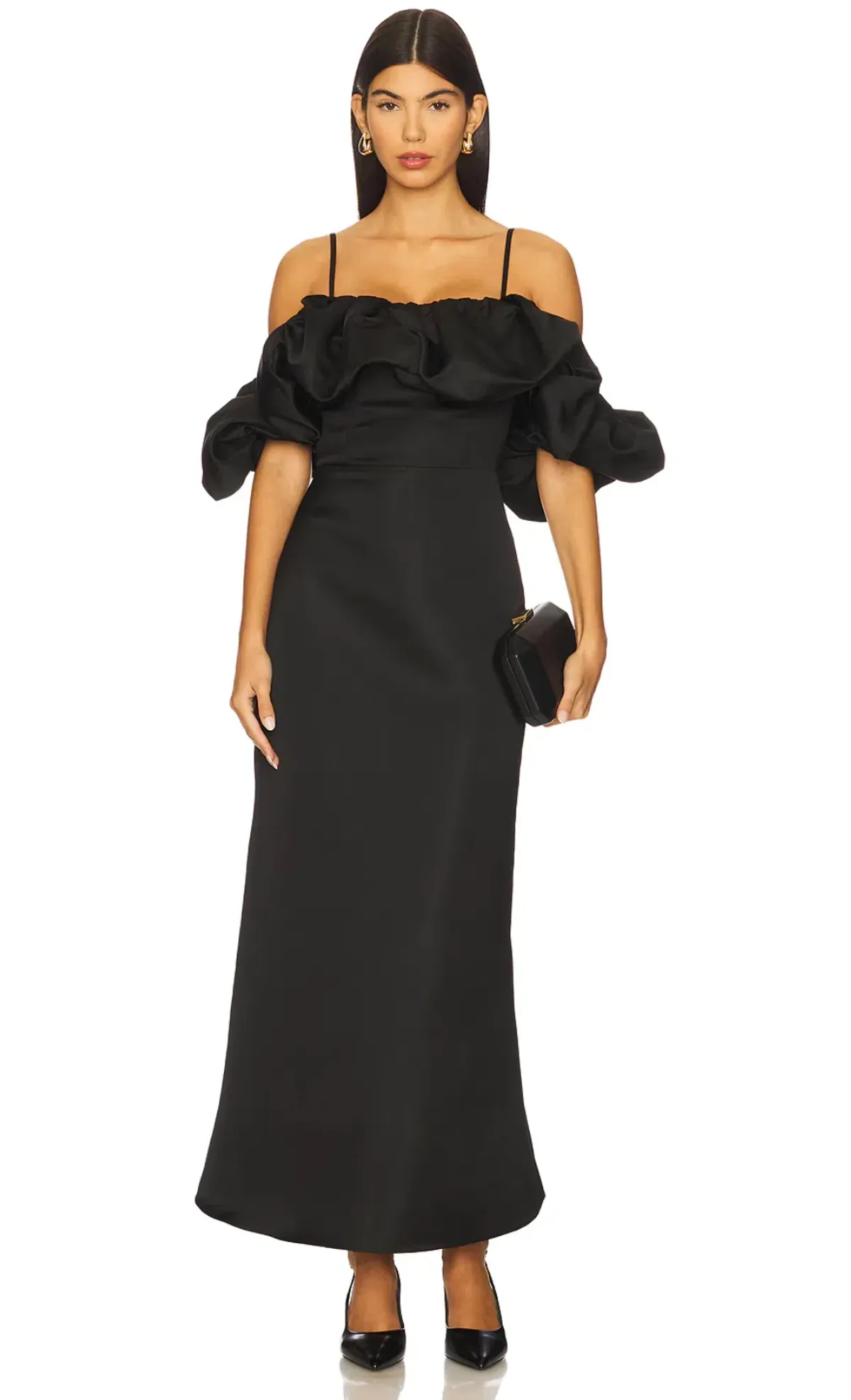 Elliatt Sharon Off The Shoulder Midi Dress in Black XL / AU 14 - Image 2
