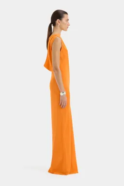Sir Isla Cowl Back Gown in Orange Size 8 for rent on The Volte - image 3
