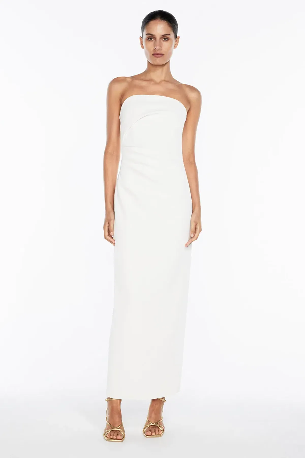 Manning Cartell Fast Forward Strapless Midi Dress in White Size AU8 - Image 1