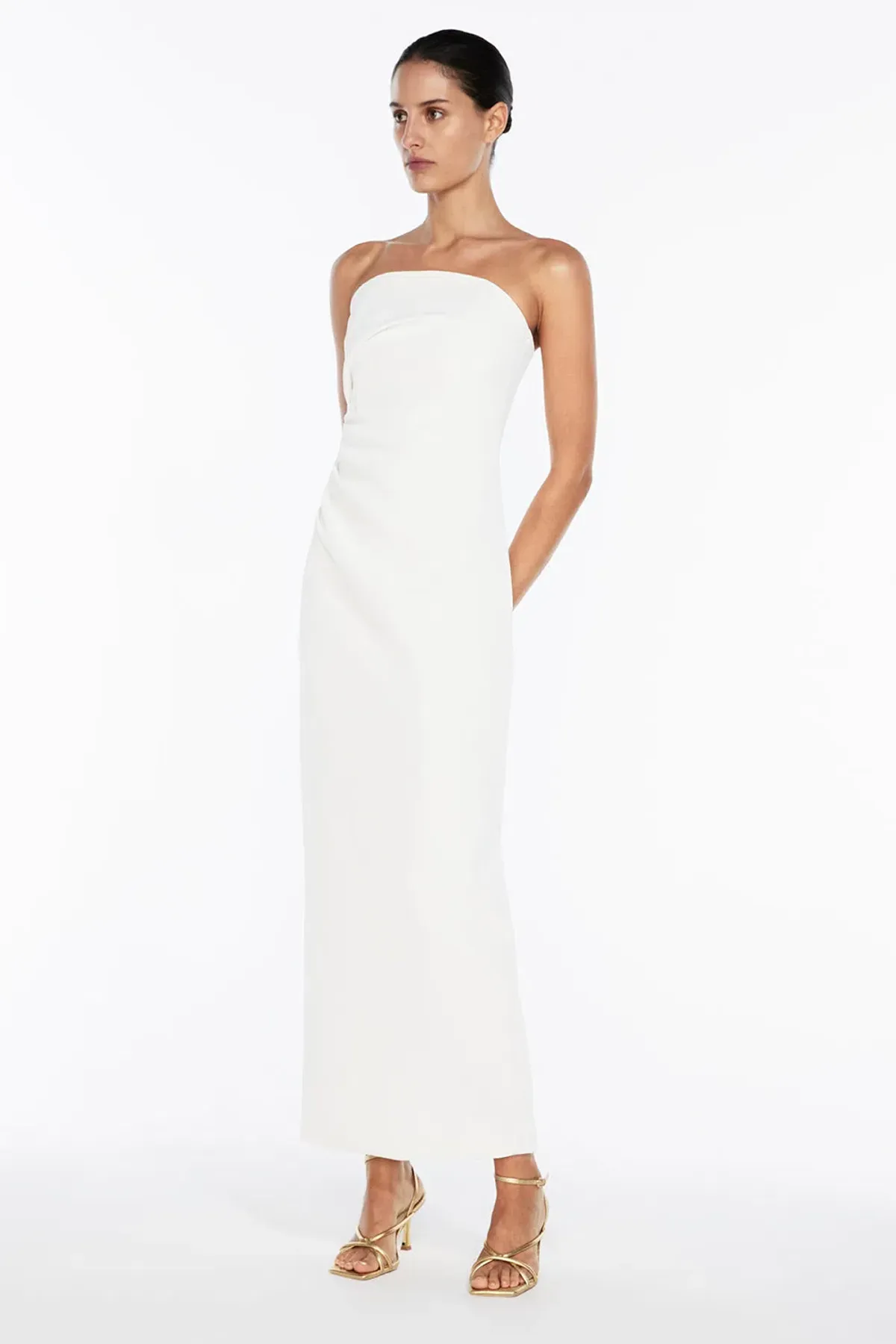 Manning Cartell Fast Forward Strapless Midi Dress in White Size AU8 - Image 2