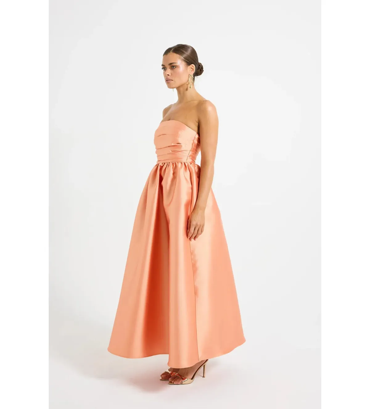 Pasduchas Pippa Strapless Midi Dress Sunset Size AU 8 - Image 3