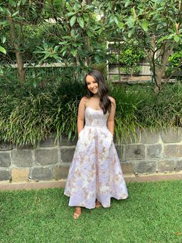 Bariano Layla Scoop Neck Midi Dress Floral Size 6 for rent on The Volte - image 3