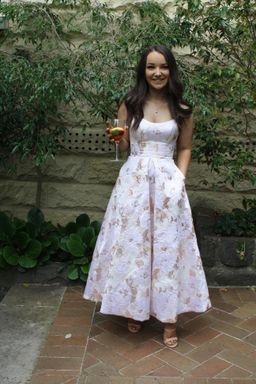 Bariano Layla Scoop Neck Midi Dress Floral Size 6 for rent on The Volte - image 2