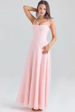 House of CB Esme blush pink maxi dress size 12 for rent on The Volte - image 2