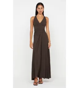 Bec and Bridge Greta Racerback Gown in Dark Chocolate Brown in Size 6 / xs au for rent on The Volte - image 1