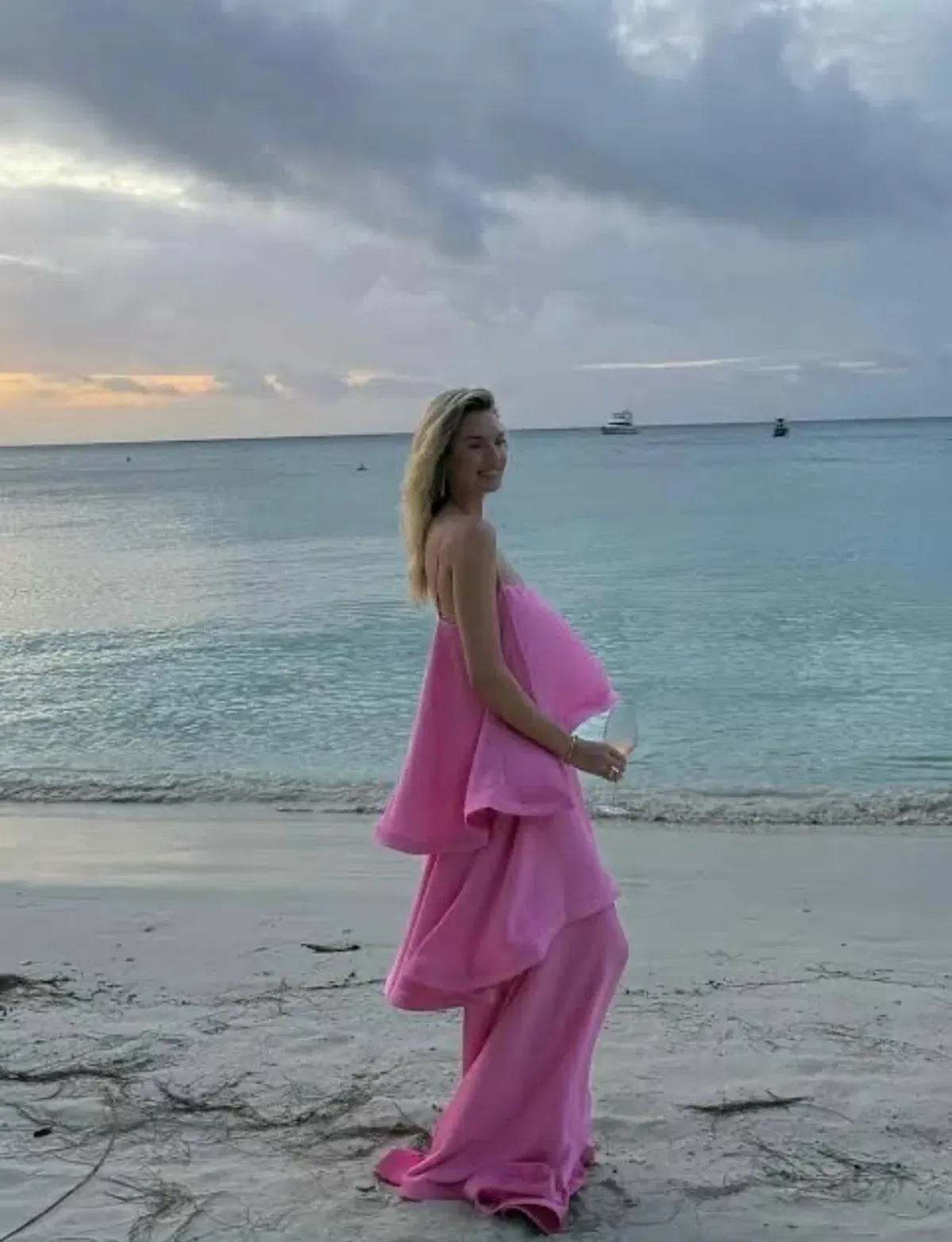 Elliatt Tilly Tiered Maxi Dress Pink Size 10 - Image 6